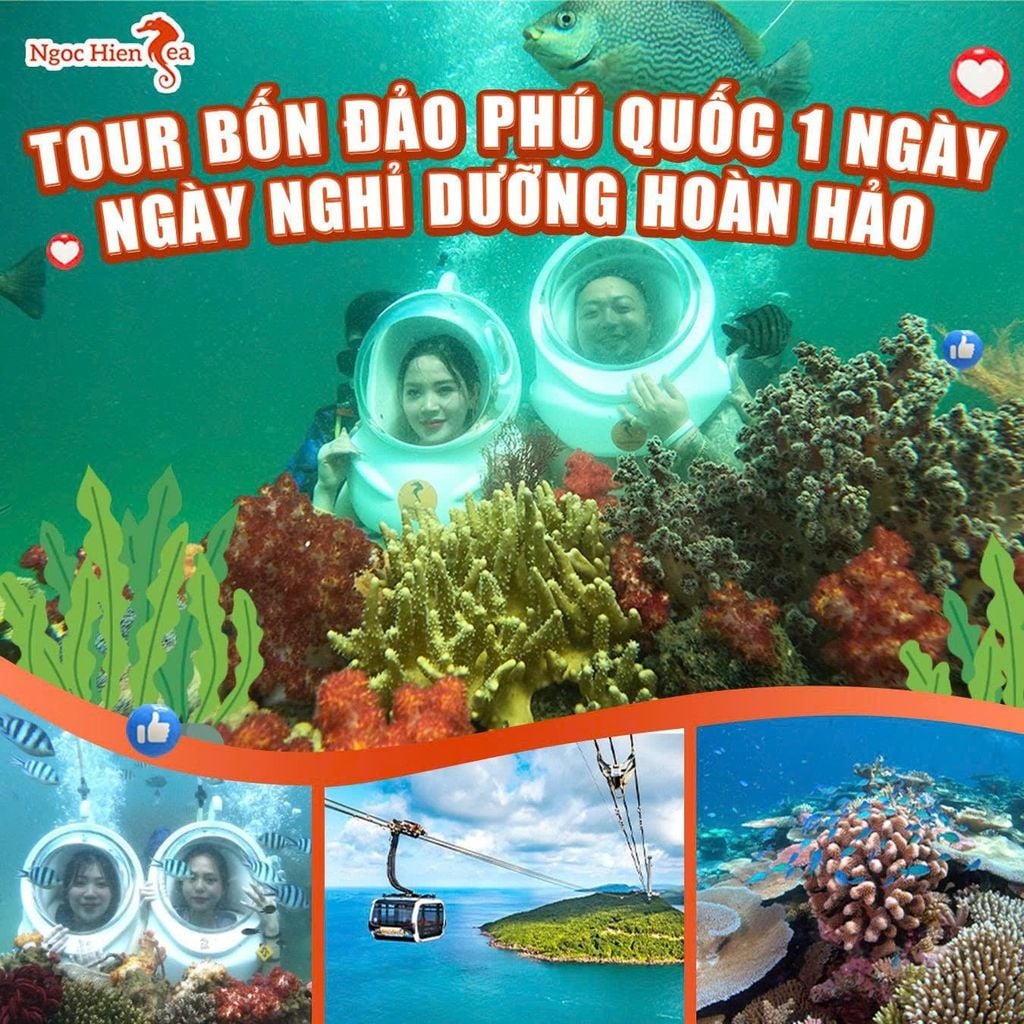Tour Bốn Đảo Phú Quốc 1 Ngày: Ngày Nghỉ Dưỡng Hoàn Hảo