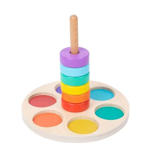 Xếp vòng gỗ - Đồ chơi Montessori