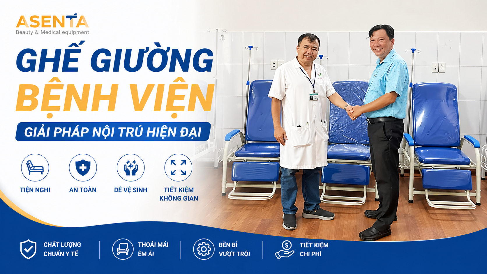 Ghế giường bệnh viện – Giải pháp nội trú hiện đại