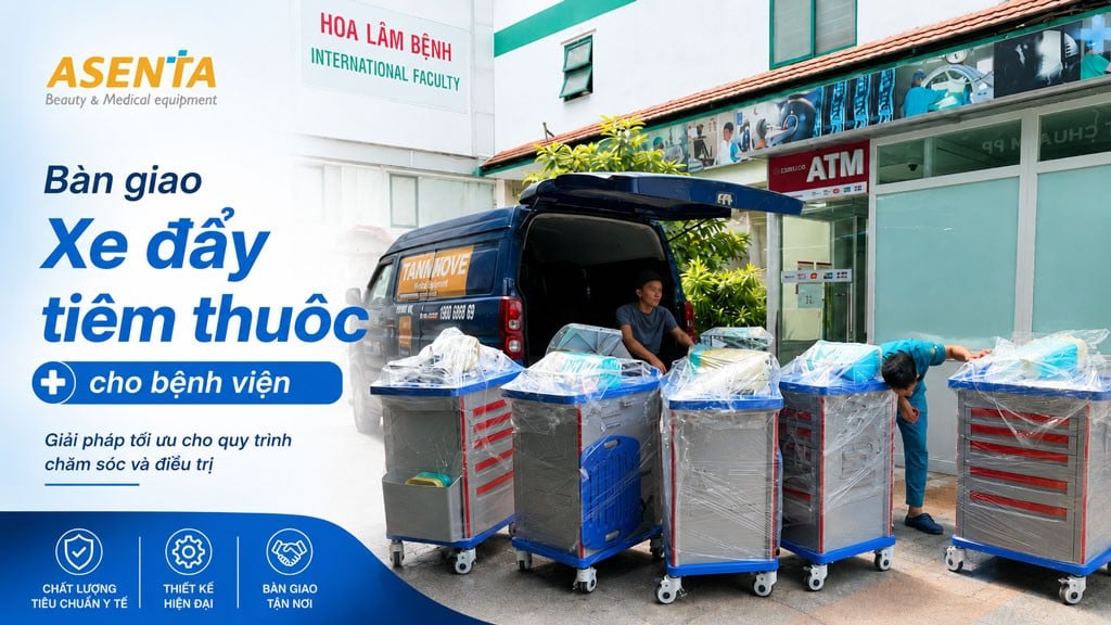 Asenta bàn giao tủ tiêm đựng thuốc đến với bệnh viện