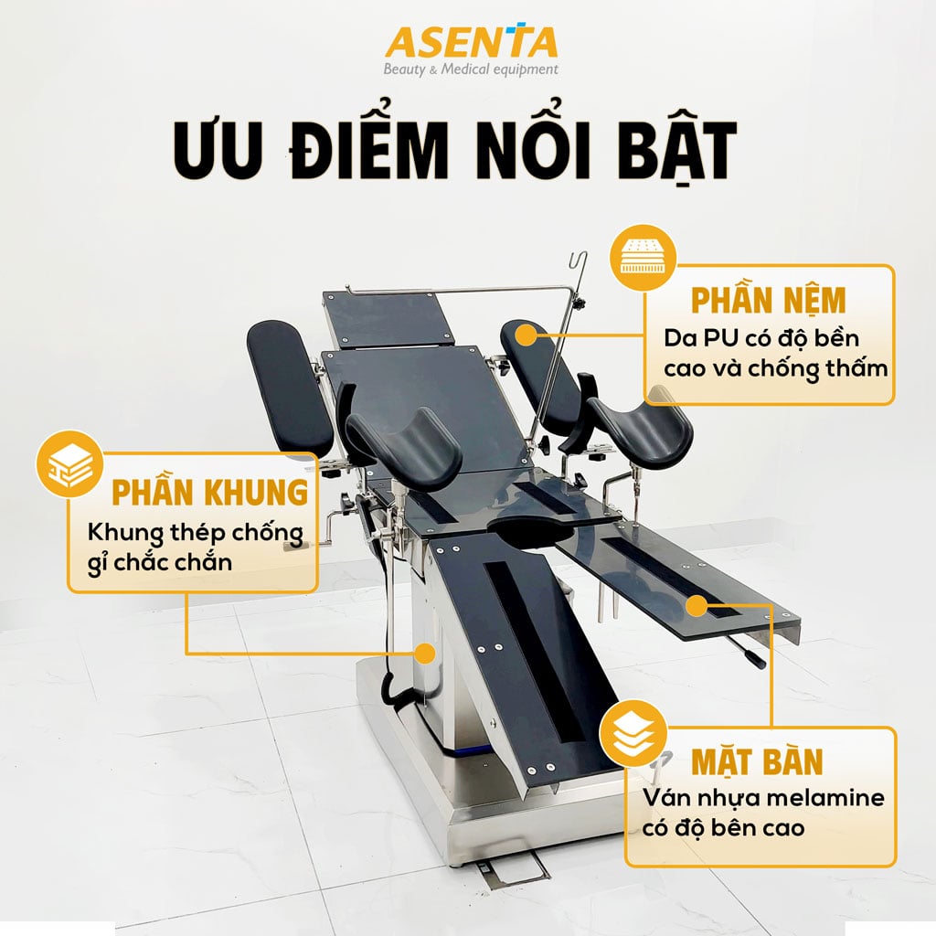 Bàn phẫu thuật chỉnh điện đa năng dùng trong Y tế và thẩm mỹ