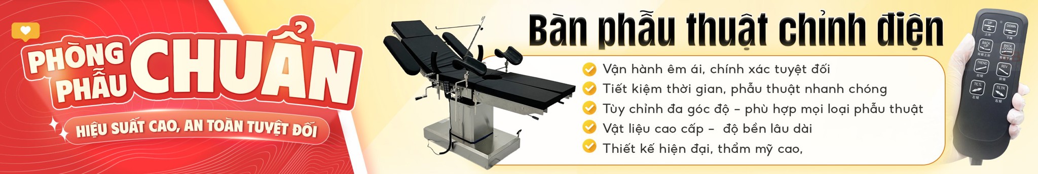 Banner bàn phẫu thuật