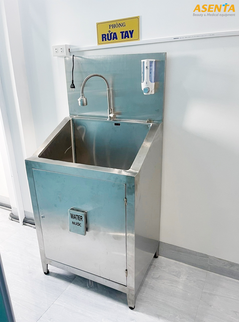 Bồn rửa tay tiệt trùng inox y tế thiết kế vô khuẩn