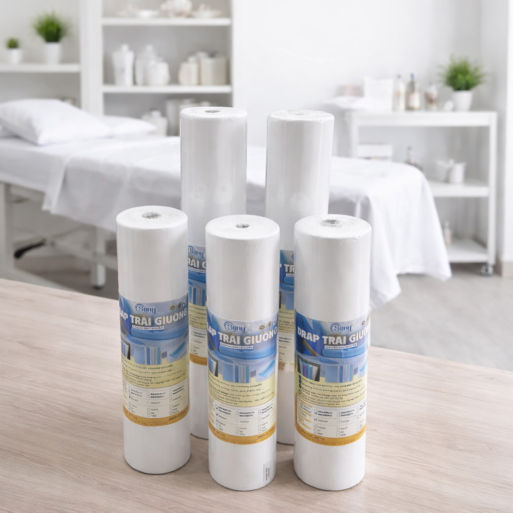 drap trải giường dùng một lần có kháng khuẩn không được sử dụng đa dạng trong nhiều lãnh vực