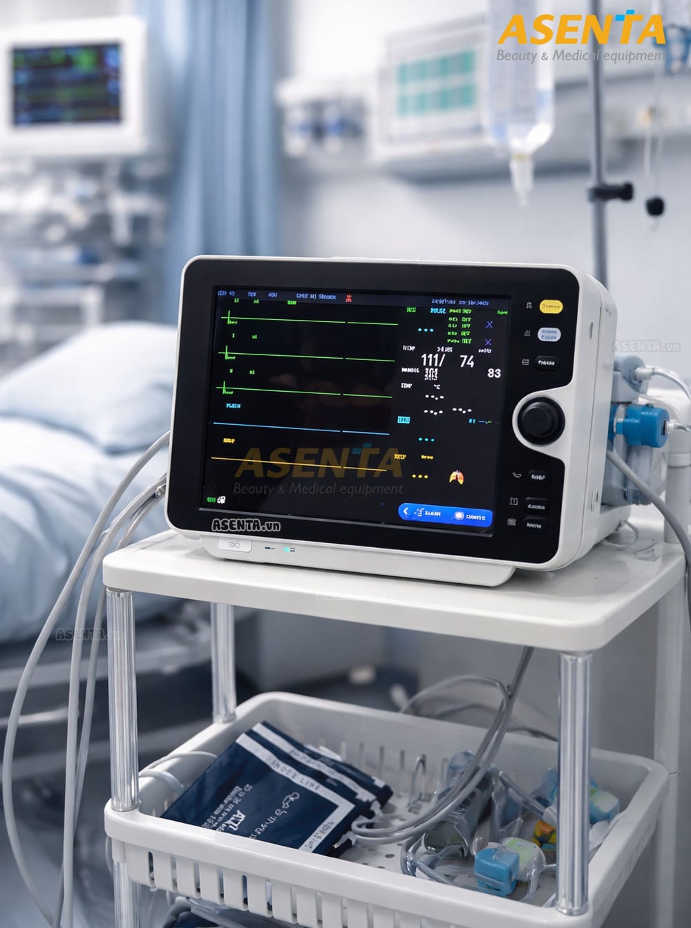 Máy monitor theo dõi bệnh nhân 5 thông số tại Asenta