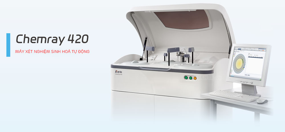 Máy sinh hóa máu tự động Rayto Chemray 420 thiết bị dành cho bệnh viện
