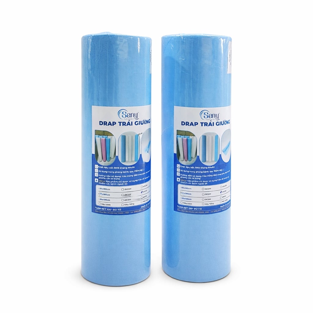 Miếng lót dụng cụ y tế bằng vải không dệt - Seny làm dạng cuộn nhưng thực tế kích thước là 50cm x 40cm