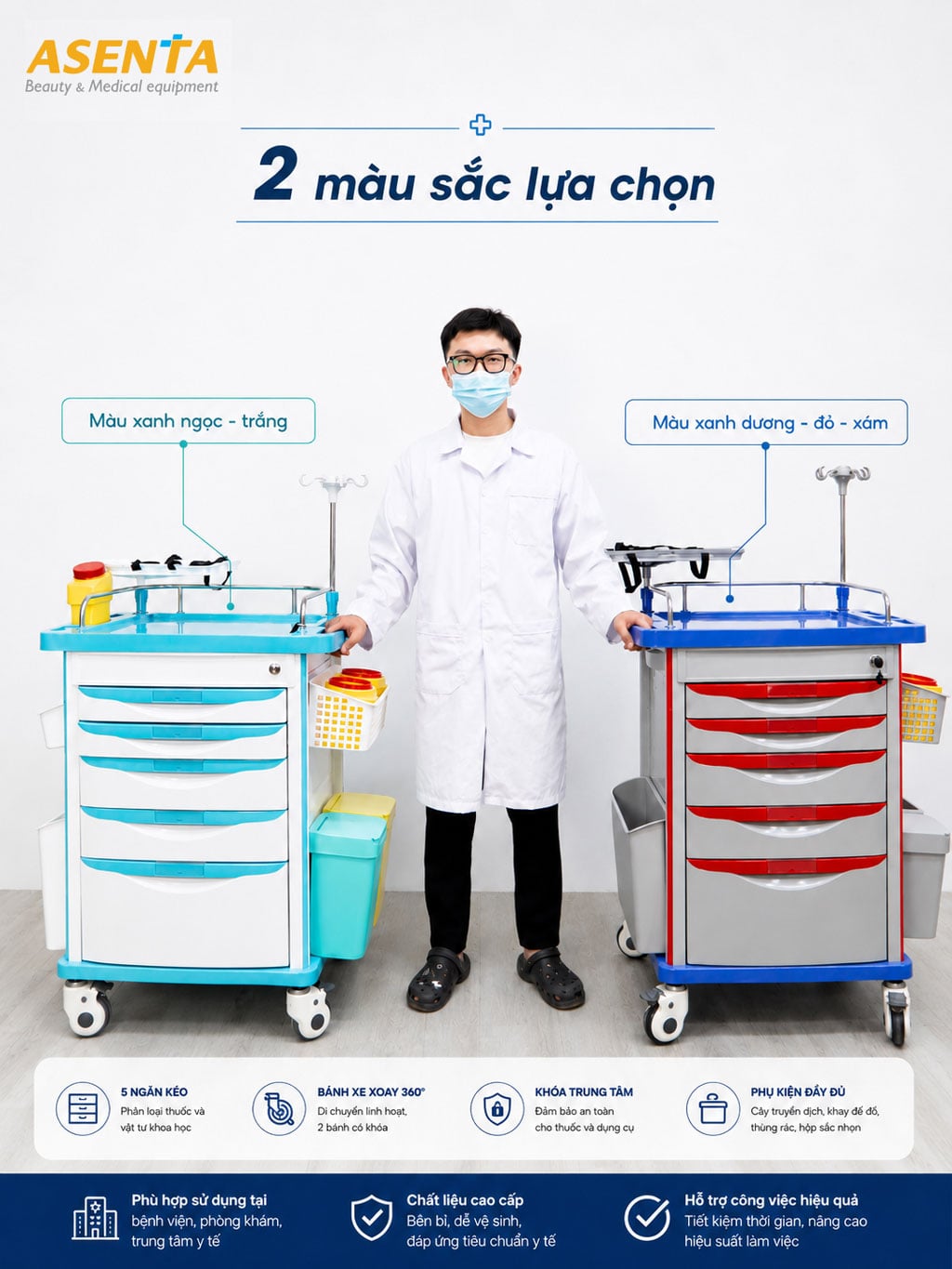 Tủ tiêm thuốc cấp cứu chính hãng