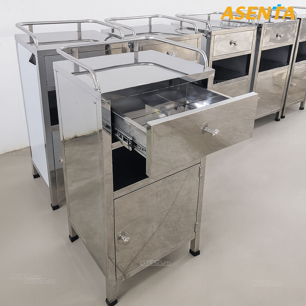 Tủ đầu giường Inox 3 ngăn TDG-3N