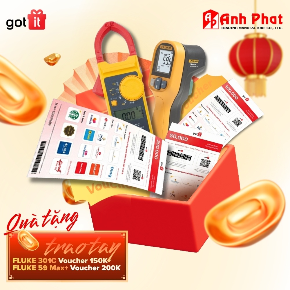 Tặng Voucher mua sắm Got It khi mua FLUKE chính hãng