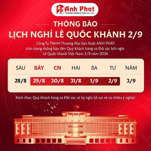 Thông báo nghỉ Lễ 2/9 năm 2026 - Thiết bị đo ANH PHÁT