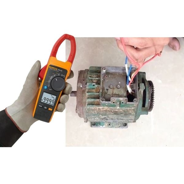 Cách đo điện trở cuộn dây motor bằng Ampe kìm trên động cơ 3 pha