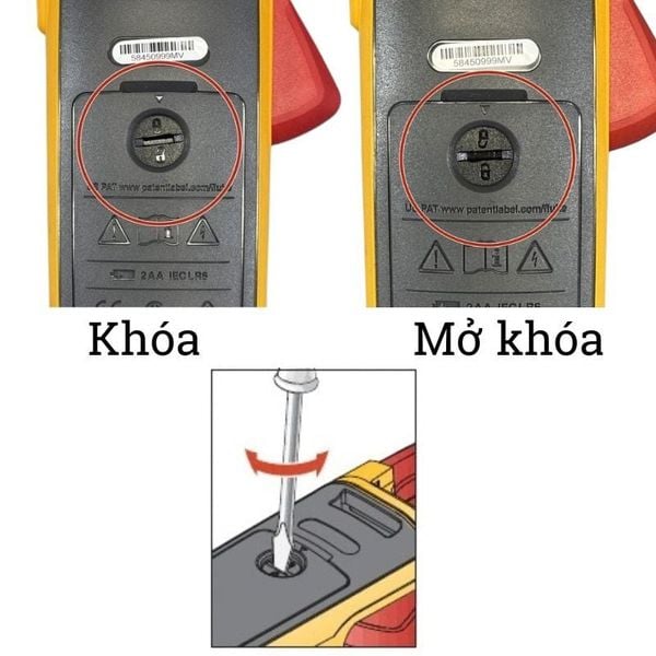 Hướng dẫn thay pin Ampe kìm