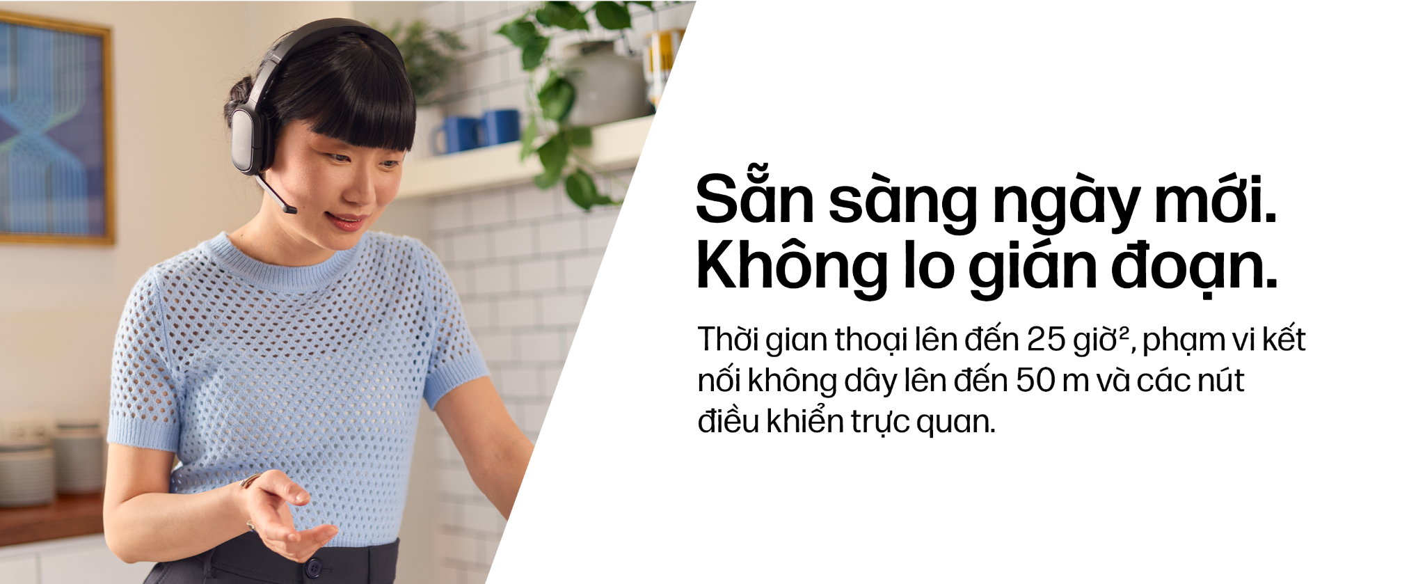 Tai nghe ANC Bluetooth cao cấp HP Poly Focus 625 Fold