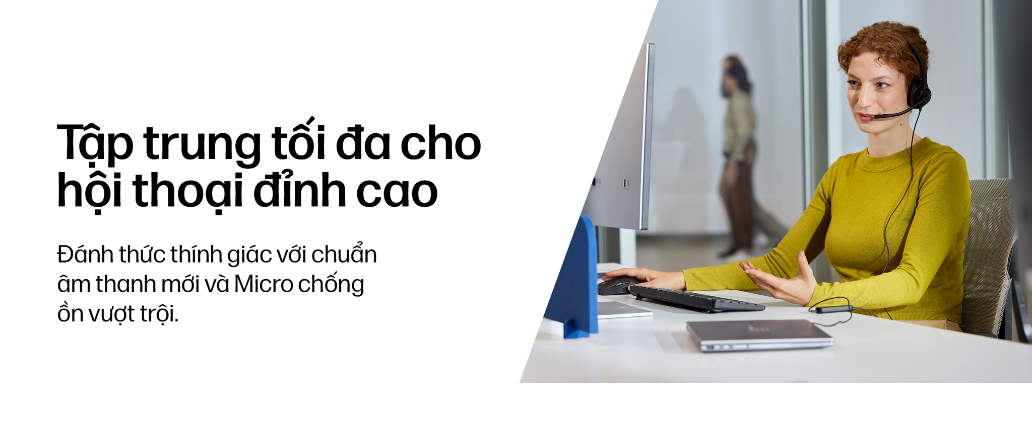 Tai nghe có dây USB một bên tai thế hệ mới HP Poly Mission 415 (HP SKU: C01A9A6)