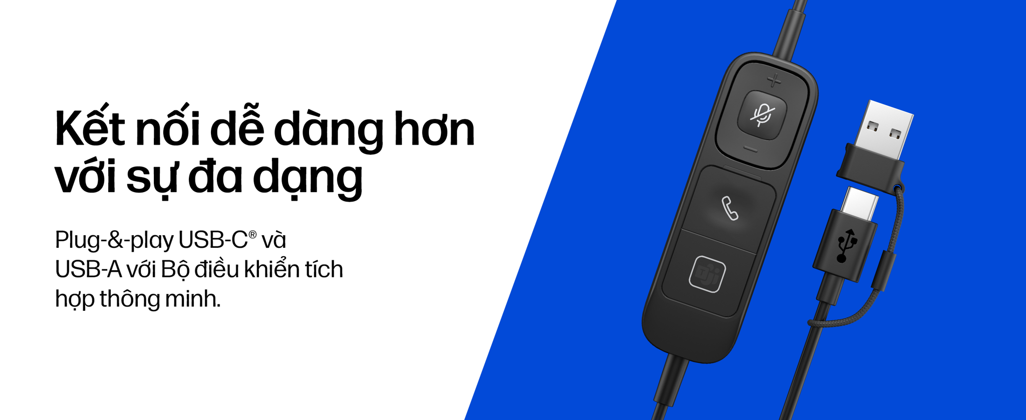 Tai nghe có dây USB một bên tai thế hệ mới HP Poly Mission 615 (C01C3A6)