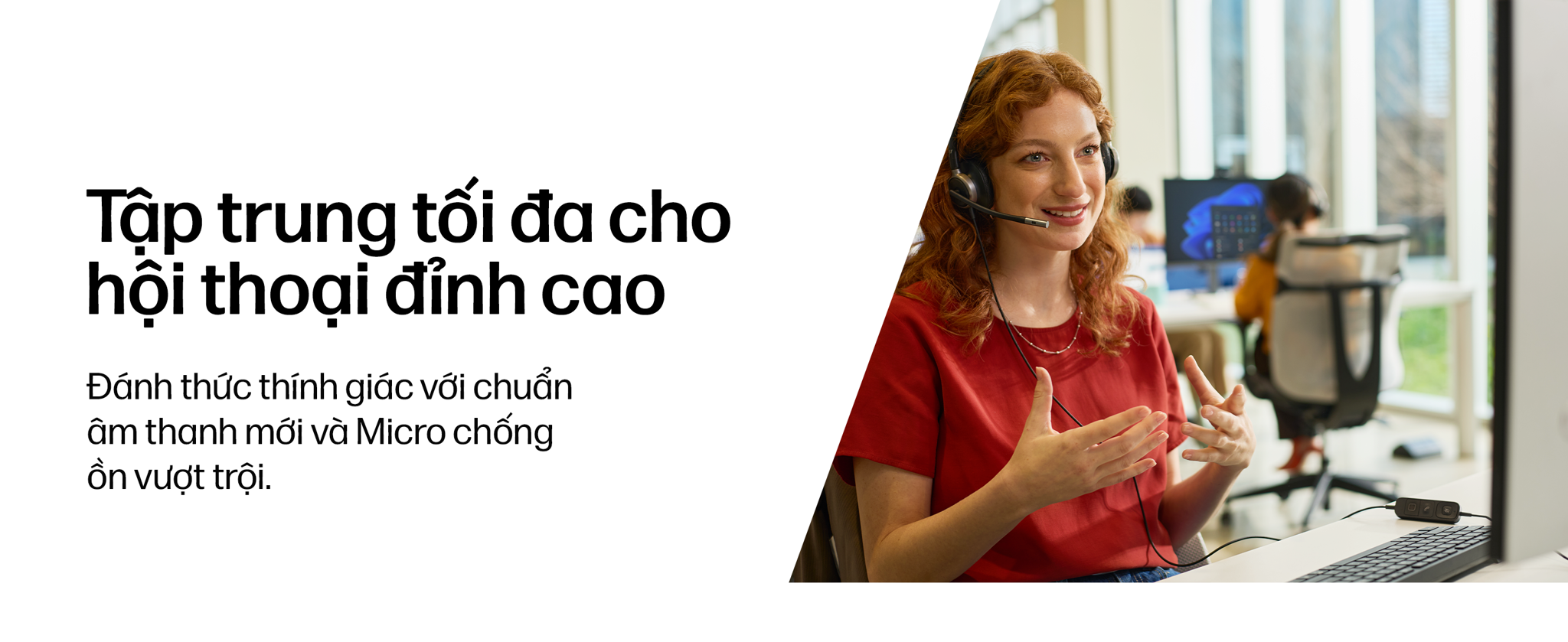 Tai nghe có dây USB hai bên tai thế hệ mới HP Poly Mission 625