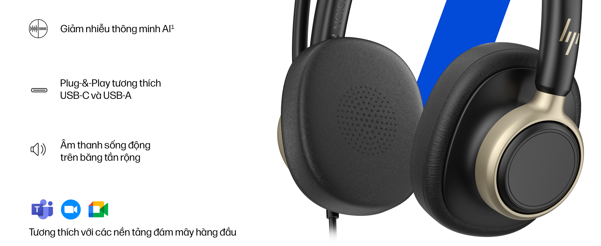 Tai nghe ANC có dây hai bên tai USB HP Poly Mission 825 (C01FQAA)