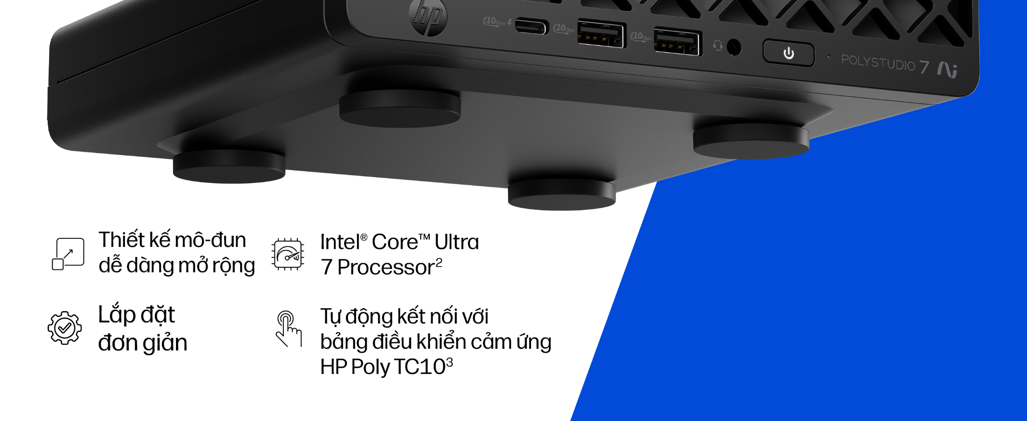 Máy tính hỗ trợ họp trực tuyến HP Poly Studio 7&nbsp;Room Compute tích hợp sẵn Zoom&nbsp;Rooms