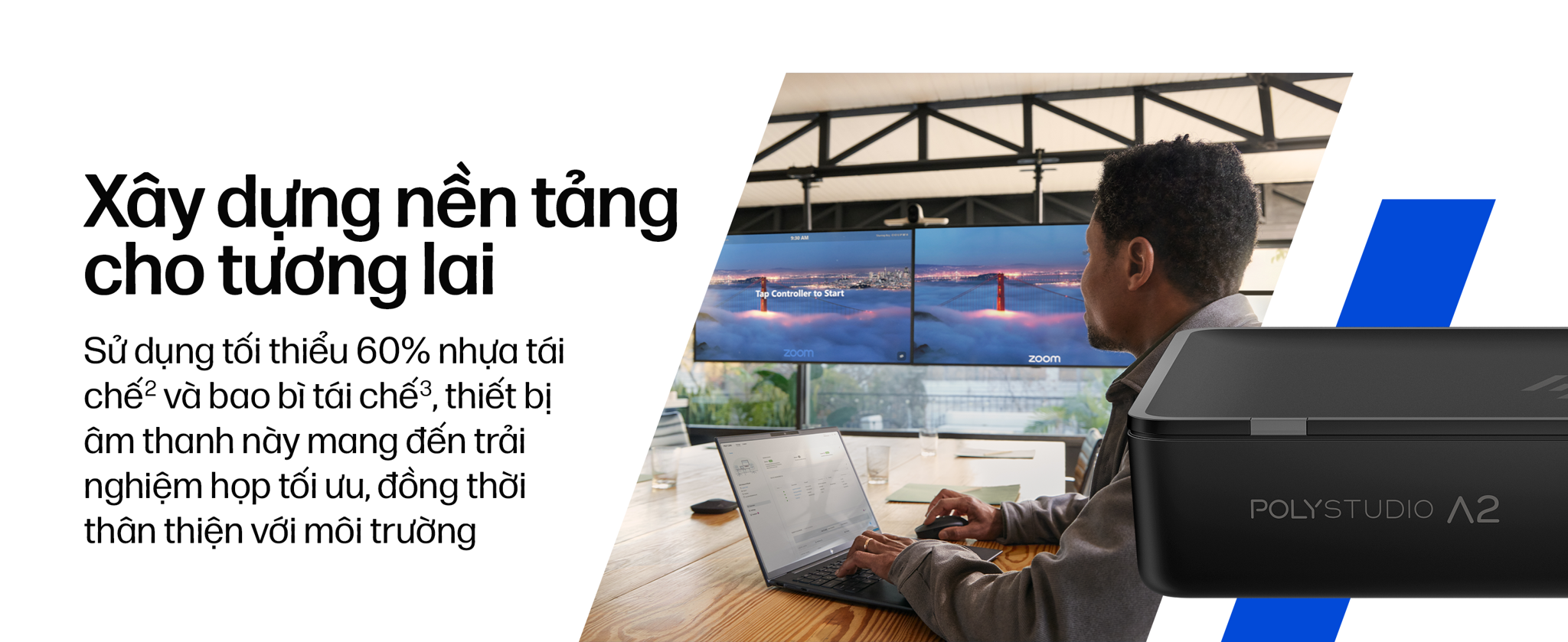 BỘ KẾT NỐI ÂM THANH TRUNG TÂM POLY STUDIO A2 AUDIO BRIDGE (B22X2AA). Giải pháp kết nối cần nhờ vào&nbsp;bộ kết nối trạm trung tâm có tên gọi là Poly Studio A2 Audio Bridge. Mang đến cho bạn khả năng mở rộng mạnh mẽ cùng micro để bàn đa hướng Poly Studio A2: