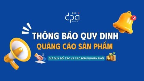 THÔNG BÁO VỀ QUY ĐỊNH QUẢNG CÁO SẢN PHẨM