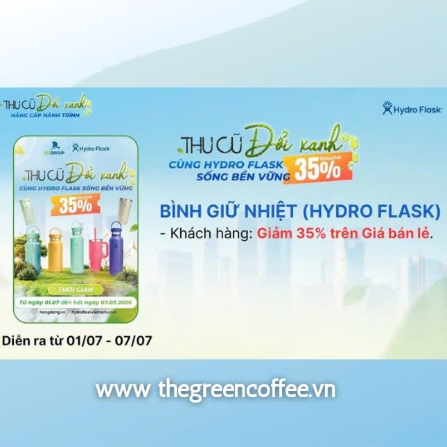 Thu Cũ Đổi Xanh - Bình/ly giữ nhiệt Hydro Flask 2026