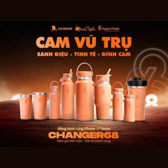 BỘ ĐÔI ĐỈNH CAM - CAM VŨ TRỤ HYDRO FLASK x IPHONE 17