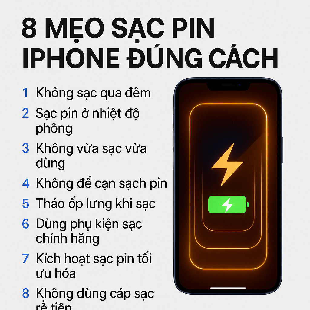 Mẹo 8 Cách Sạc iPhone 17 Pro Max Giữ Pin Luôn Bền, Bí Quyết chuyên gia