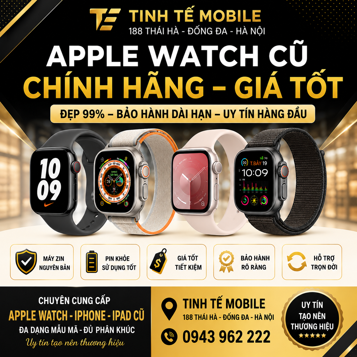 Apple Watch Cũ Hà Nội Giá Tốt | Cửa Hàng Uy Tín – Tinh Tế Mobile