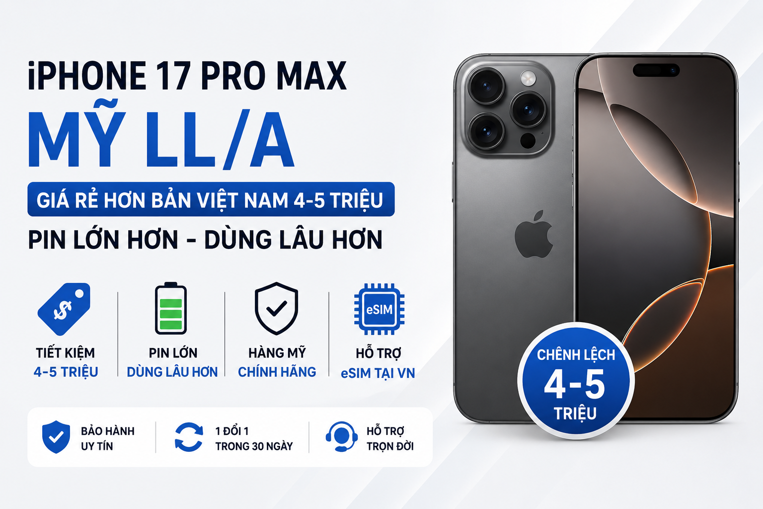 Tại sao dân công nghệ mua iPhone 17 Pro Max Mỹ LL/A thay vì bản VN/A?