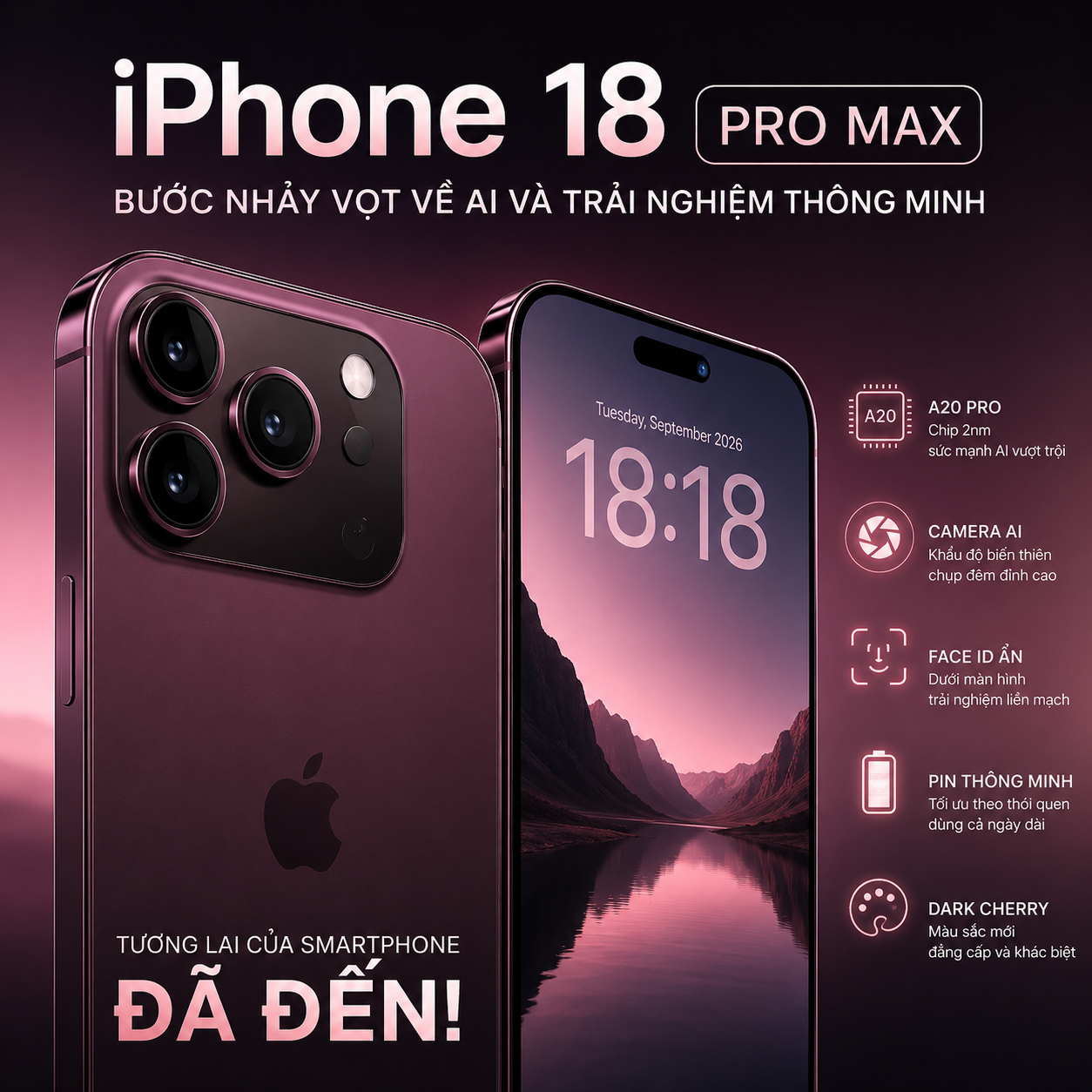 iPhone 18 Pro Max: Không chỉ là điện thoại, đây có thể là “bộ não AI” di động đầu tiên của Apple