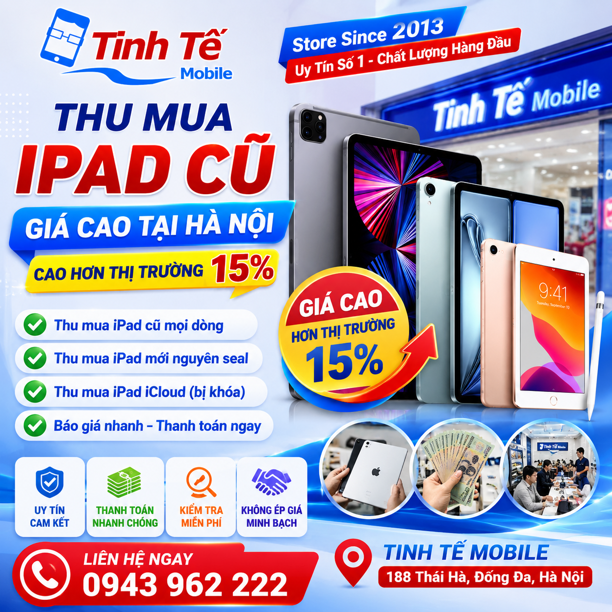 Thu Mua iPad Cũ Giá Cao Hà Nội | Nhận Thu Seal, iCloud Uy Tín
