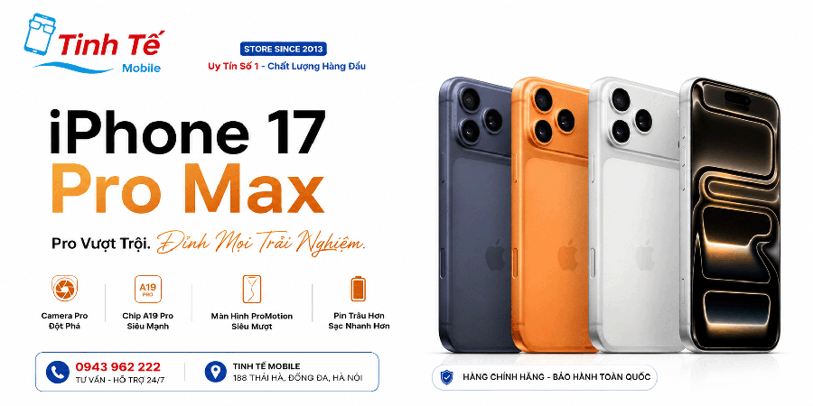 iPhone 17 Pro Max (Cũ-Mới) Giá rẻ Nhất Hà Nội - Thu cũ đổi mới