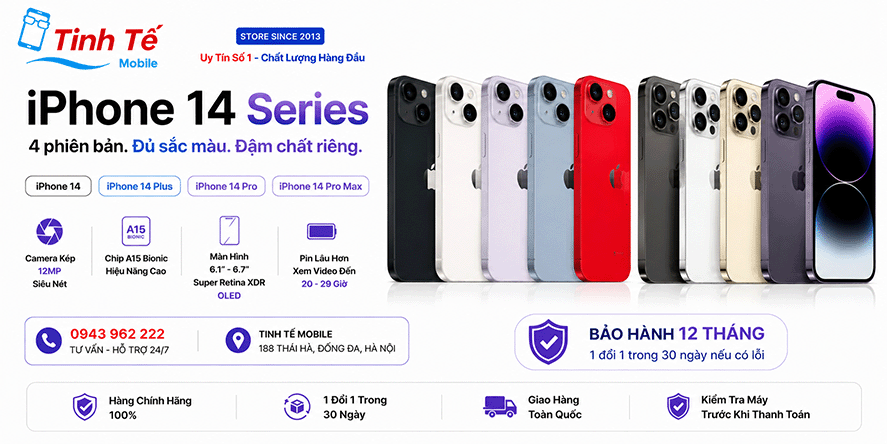 iPhone 14 (14 Plus | 14 Pro | 14 Pro Max) Chính hãng