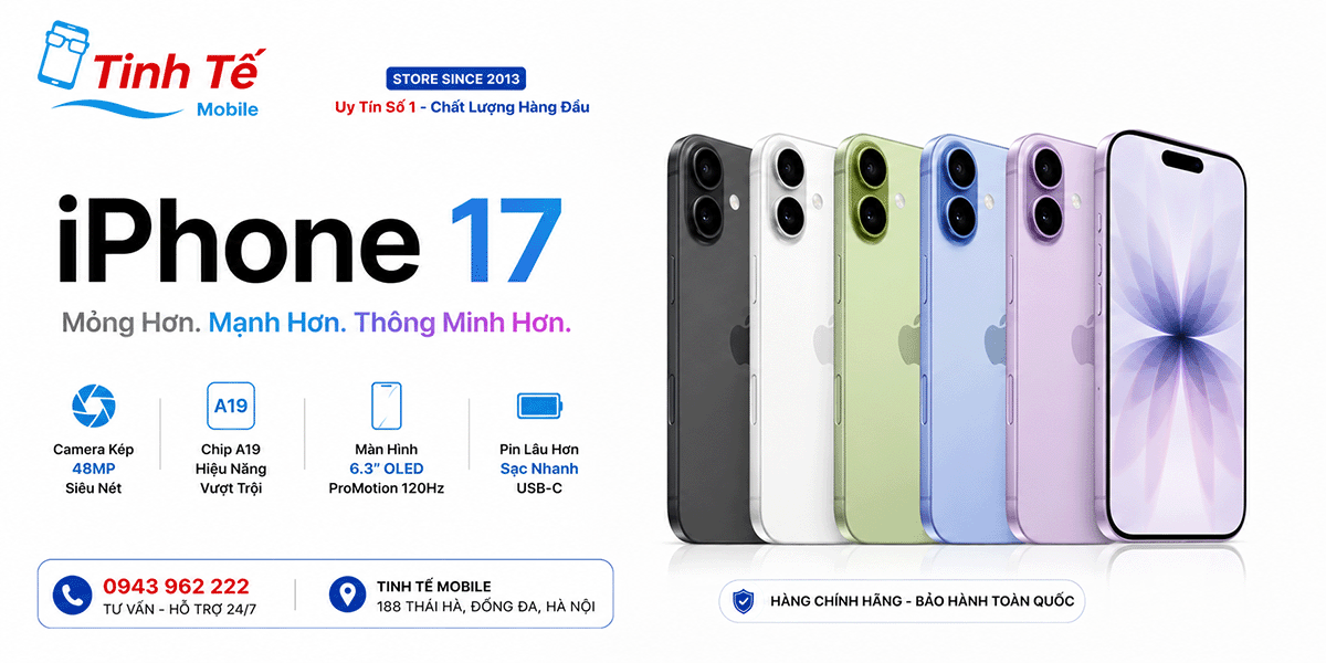 iPhone 17 Chính Hãng (Cũ-Mới) Giá rẻ Nhất Hà Nội - Thu cũ đổi mới