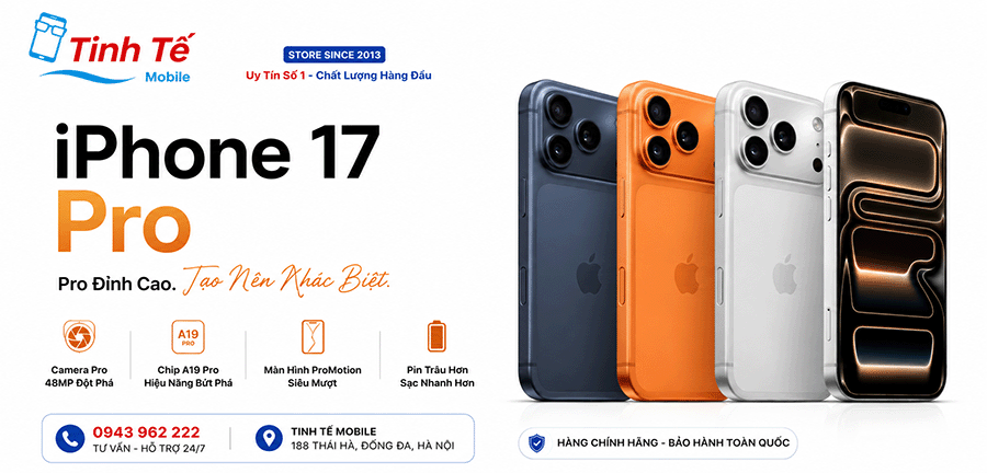 iPhone 17 Pro (Cũ-Mới) Giá rẻ Nhất Hà Nội - Thu cũ đổi mới