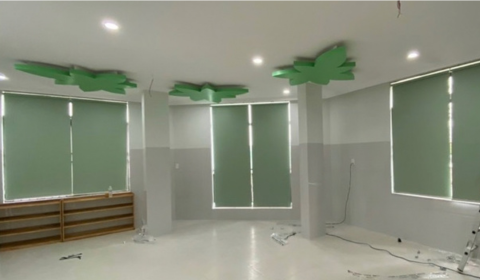 Rèm Cửa COCO thi công rèm cuốn tại Mầm non Aqua đường Lê Trọng Tấn