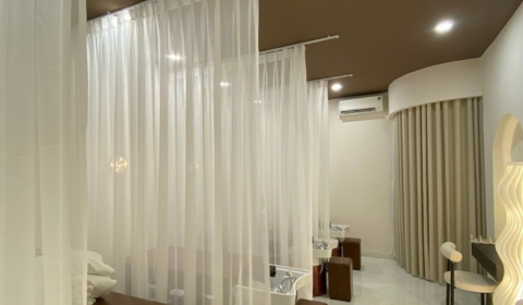 Rèm cửa COCO thi công rèm voan cho Leo Spa đường Nguyễn Văn Linh