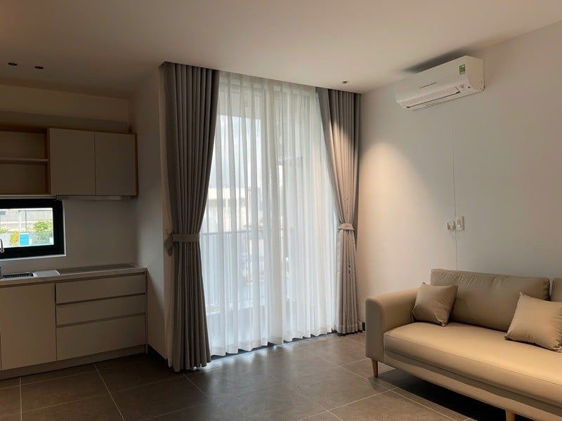 Rèm vải cho cửa lớn của căn hộ