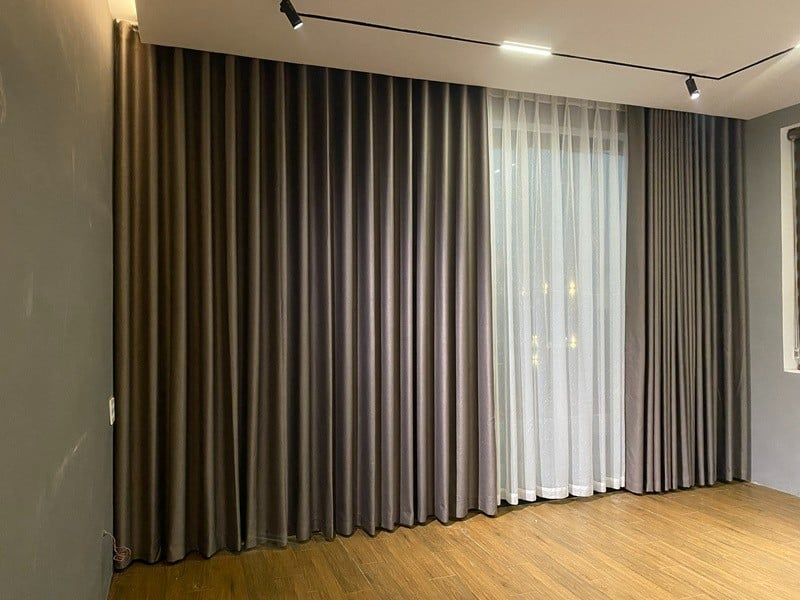 Chi tiết nếp rèm vải được hoàn thiện tỉ mỉ