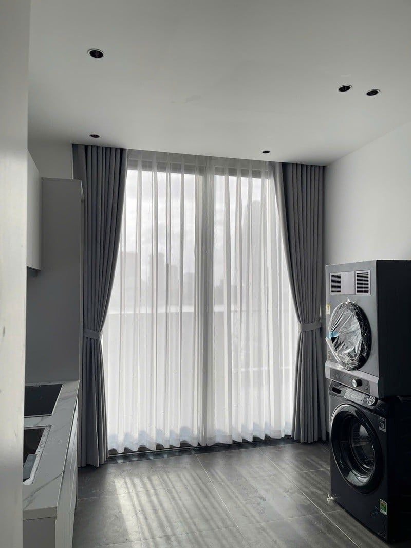 Rèm vải cho khu vực bếp của căn hộ