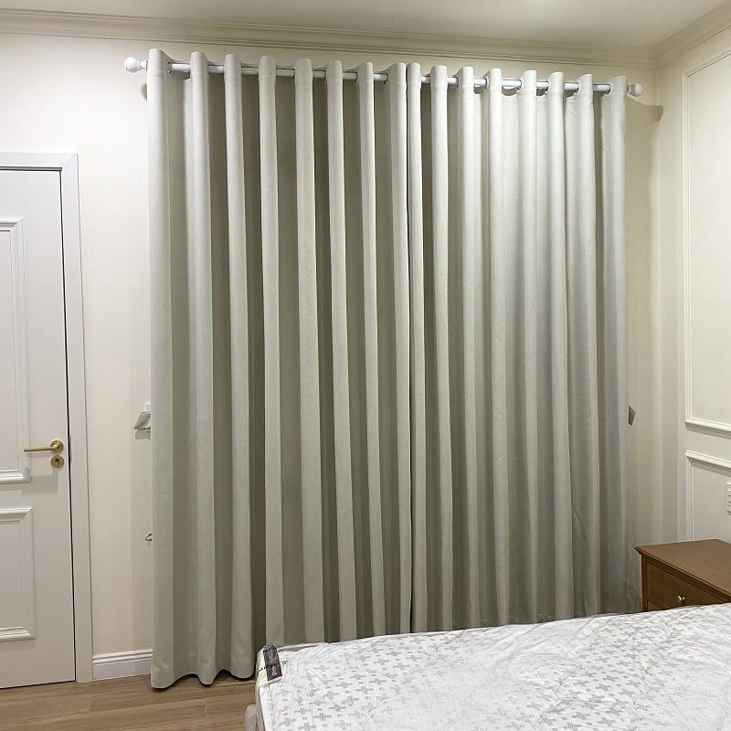 Rèm vải màu kem - Mã 3316