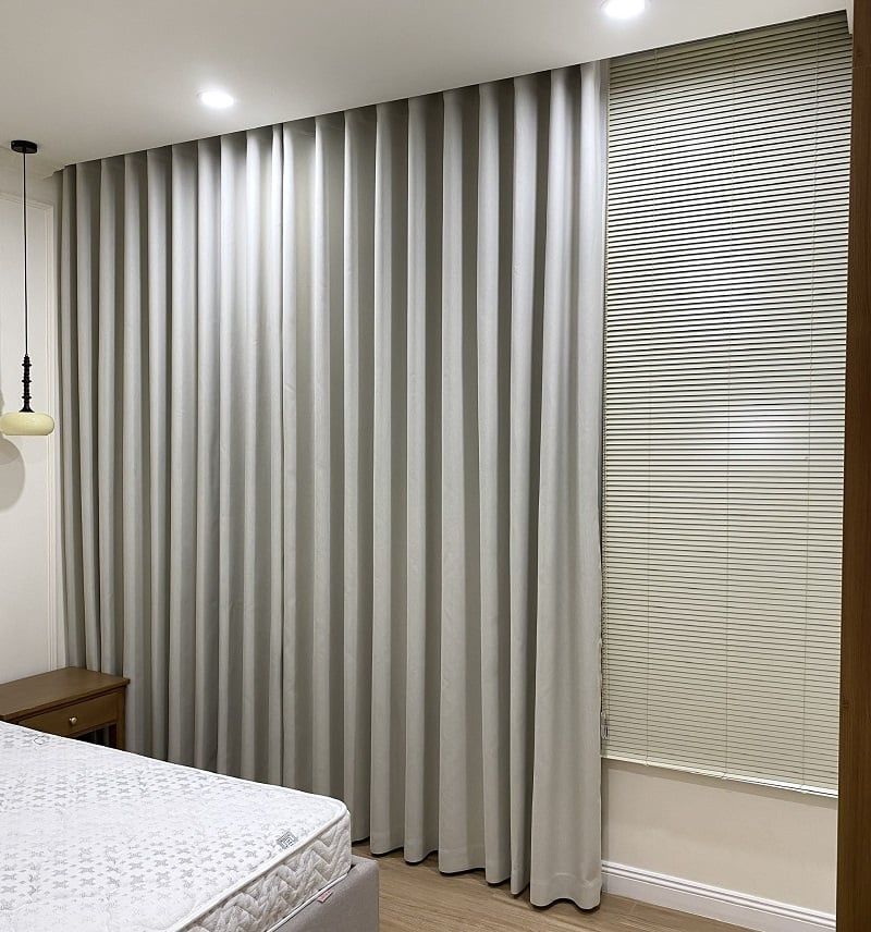 Rèm vải màu kem - Mã 3314