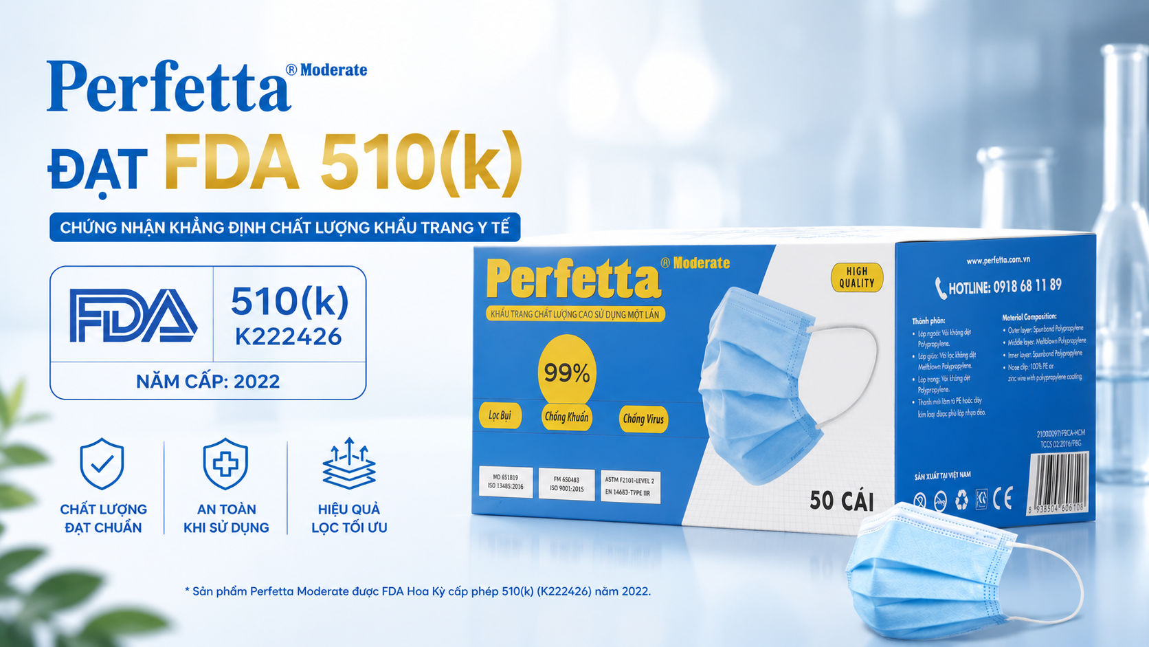 Perfetta Moderate đạt FDA 510(k) – Dấu mốc khẳng định chất lượng quốc tế