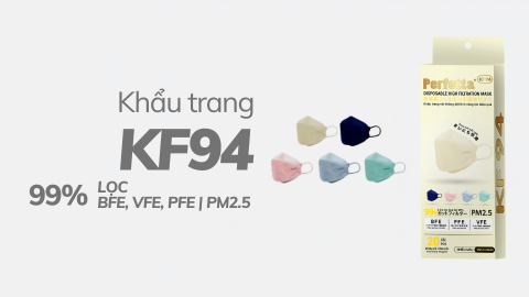 Khẩu trang chống mờ kính Perfetta KF94, cứu cánh của phái nữ