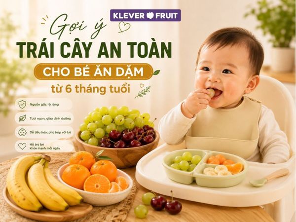 Gợi Ý Trái Cây An Toàn Cho Bé Ăn Dặm Từ 6 Tháng Tuổi