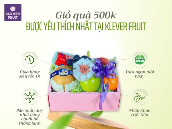 Top Mẫu Giỏ Trái Cây 500K Từ Klever Fruit Được Khách Hàng Yêu Thích