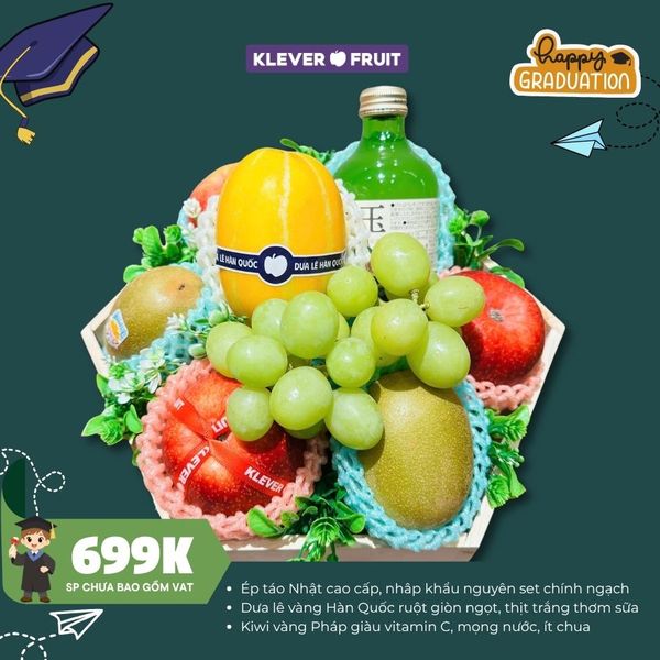 Hộp quà trái cây mix nước ép táo Nhật Bản cao cấp