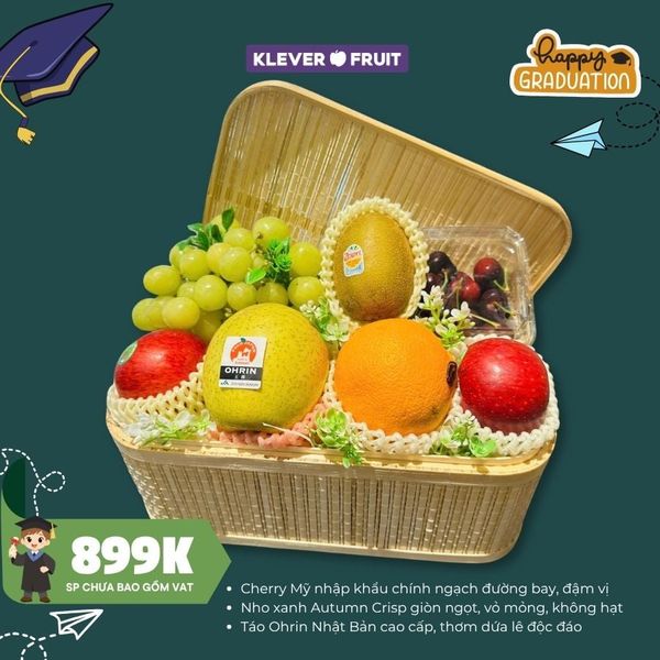 Giỏ quà trái cây cao cấp tri ân thầy cô sau một năm học