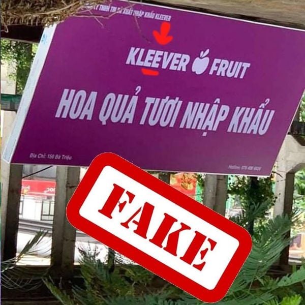 Biển hiệu nhái Klever Fruit, chỉ khác biệt 1 chữ 